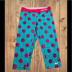 Women’s Nike Pro Capri turquoise pant size large